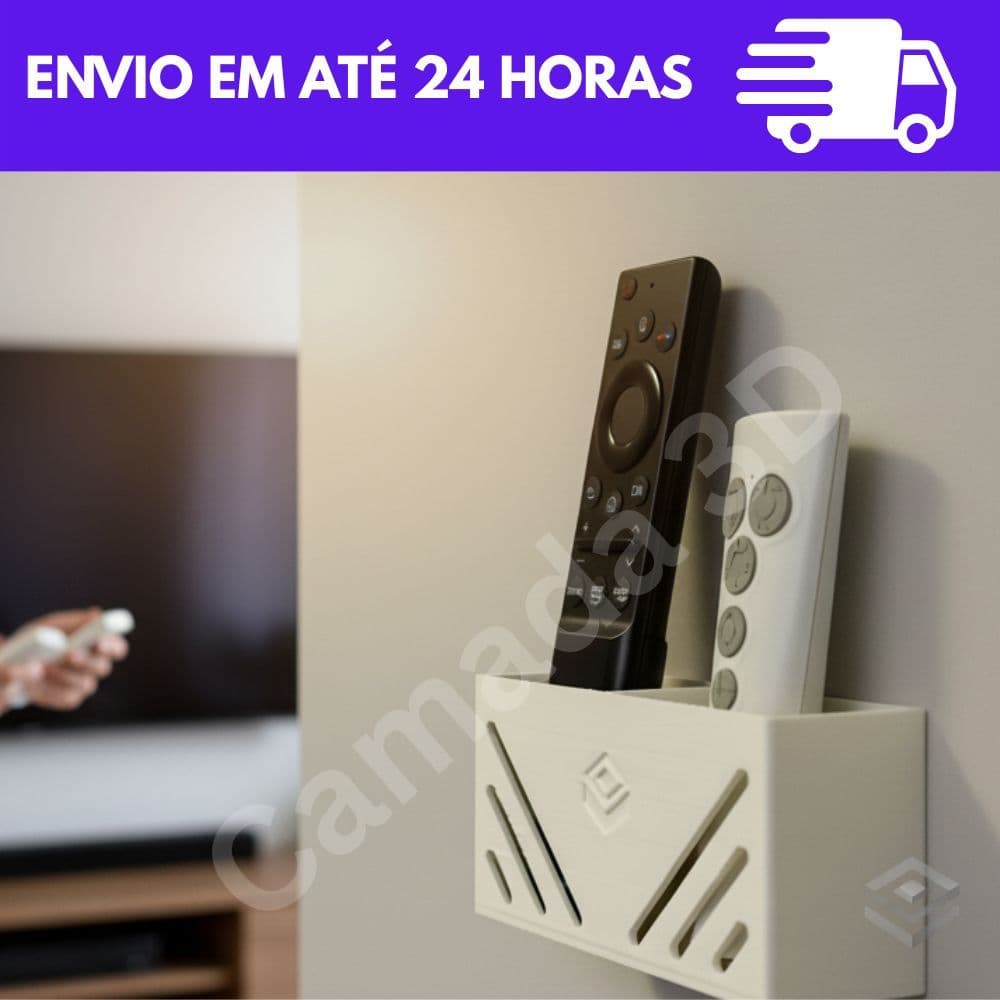 Suporte Organizador de Parede Multiuso | Fixação Sem Furos | Controle Remoto, Celular, Escritório, Banheiro, Quarto