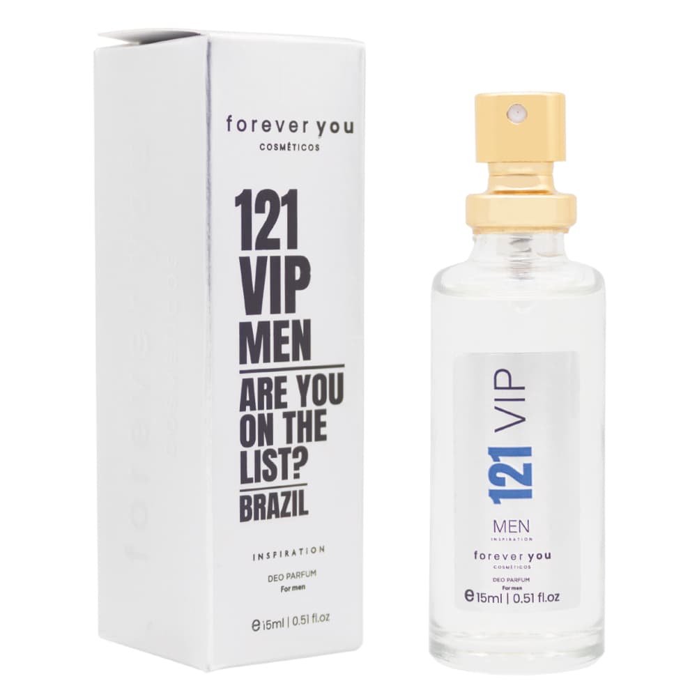 Deo Colônia Masculina 121 Vip Men Perfume De Bolso 15 Ml Foreveryou Comseticos