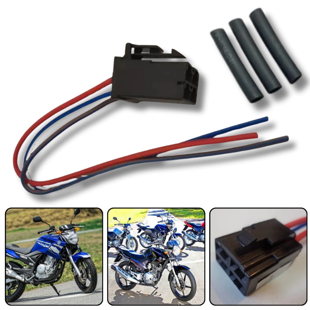 Conector Plug Rele De Partida Ybr Factor 125 Neo T115 Lander Fazer 250 Moto Yamaha Chicote