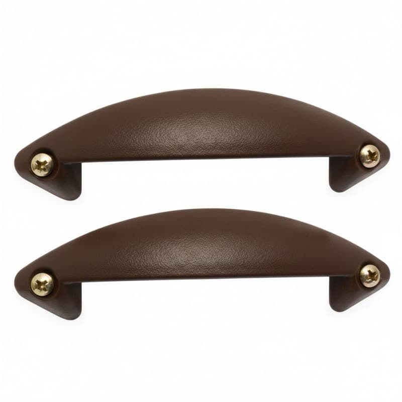 Puxador marrom para cama box / portas / Armários -  Alça Plástica  (1 PAR)