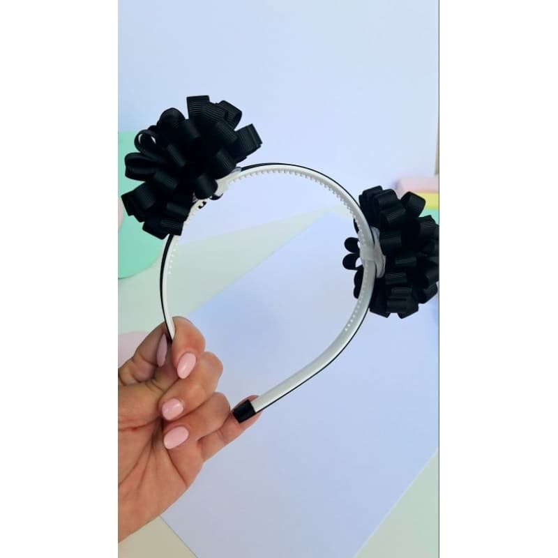 tiara de cabelo/ laços infantil/tiara de pompom/laços halloween