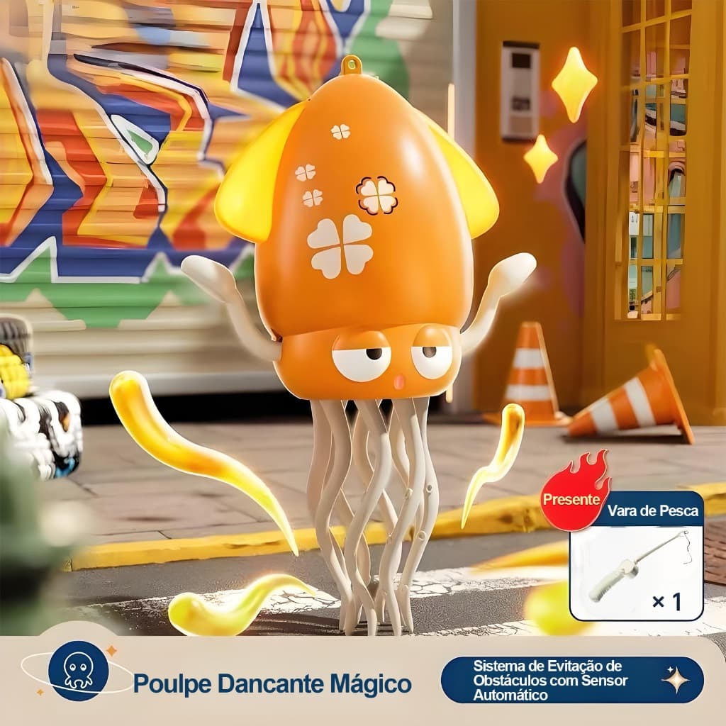 Brinquedo Polvo Dançante Inteligente—Canta, Brilha e Desvia Obstáculos, Presente Perfeito para Bebês