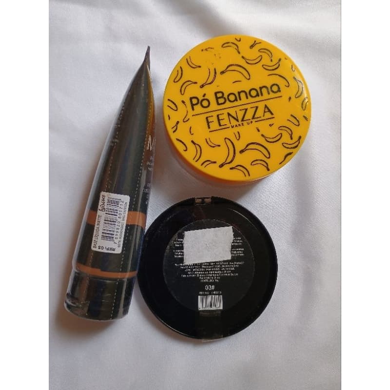 kit pó de banana+base matte 03+ pó compacto 03