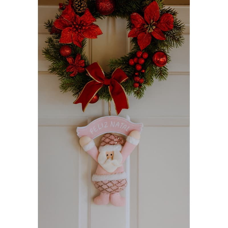 FELIZ NATAL PAPAI NOEL DE PENDURAR NA PORTA - ENFEITES NATALINO