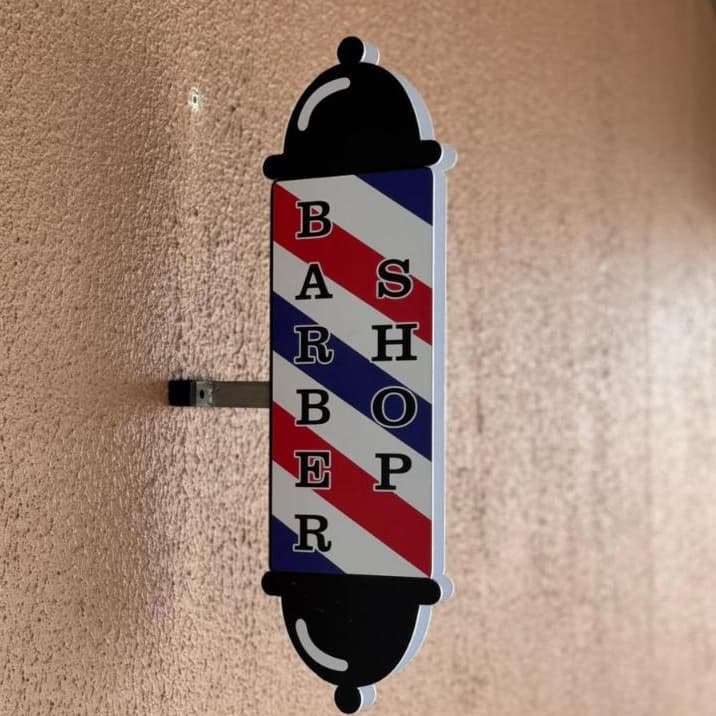 Placa, Fachada, Dupla Face, Loja, Letreiro, Tótem, Barber Shop,  Barbeiro, Salão, Barberaria