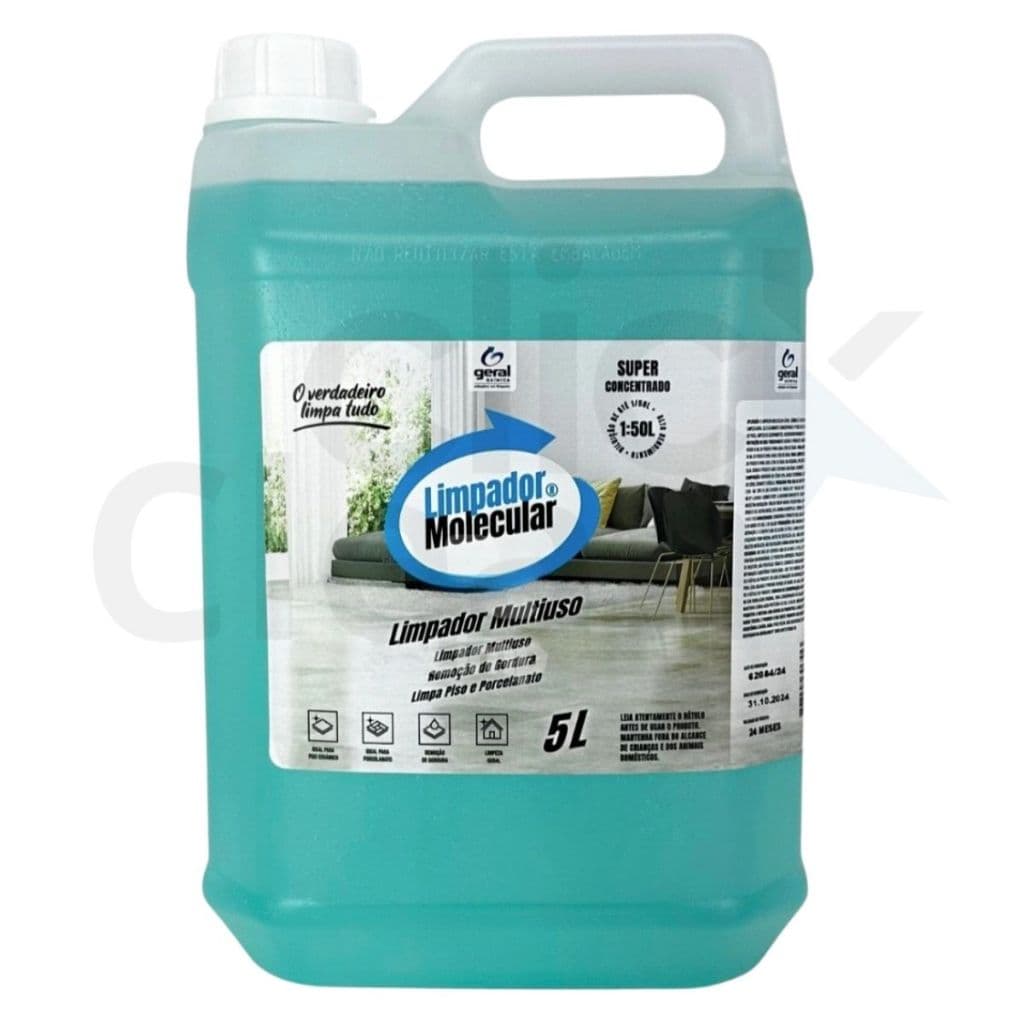 Limpa Porcelanato Cerâmica | Limpador Multiuso | Limpador Molecular - 5 Litros