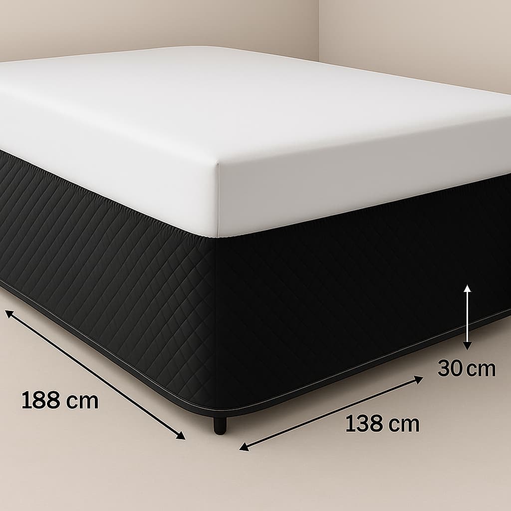 Saia P/ Cama Box Casal Matelada Com Elástico Viés Reforçada Enxovais Família
