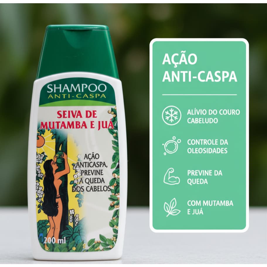 Shampoo Anti Caspa Seiva de Mutamba e Juá 200ml