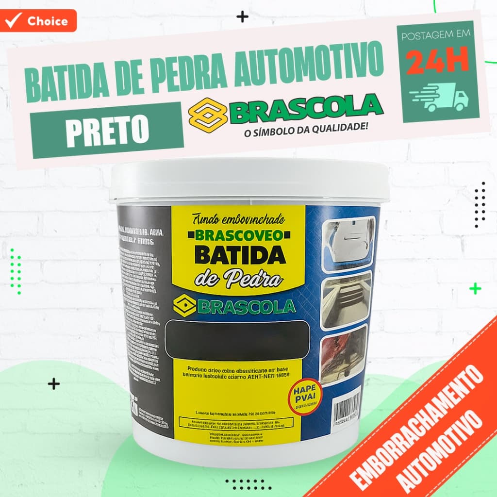 Batida De Pedra Emborrachamento Automotivo Preto 900 Ml
