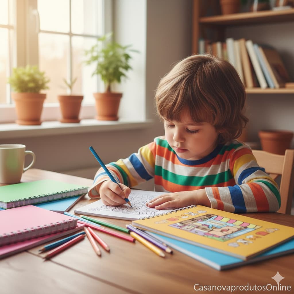 Livro Colorir 50 Folhas Sortidas Criatividade Diversao Infantil Artes Manuais