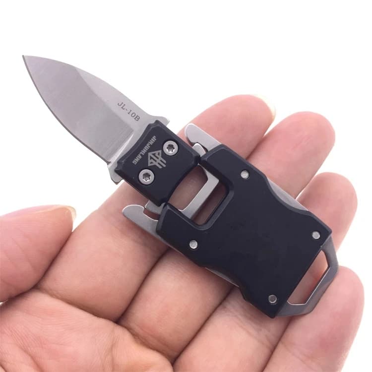 Mini Faca Bolso Dobrável Chaveiro Tático Faca Sobrevivência Camping