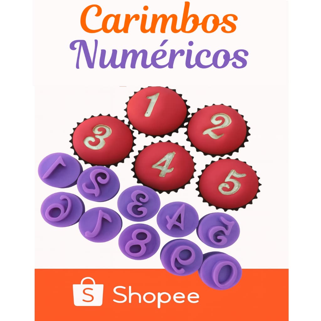 Kit Carimbo Marcador Brigadeiros Numero Idade Numerais Molde