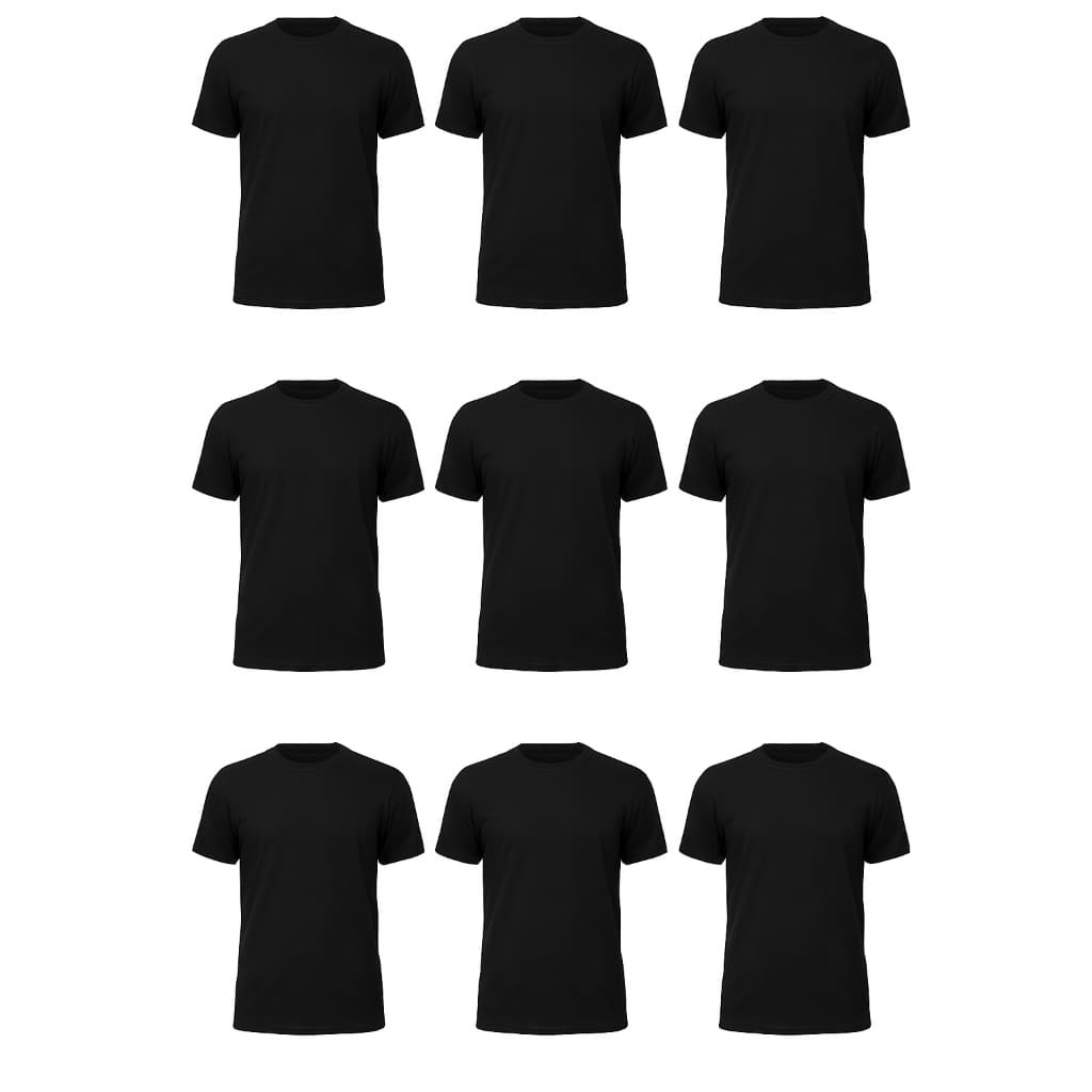 Kit 5 OU 10 Camiseta Simples Algodão Lisa para Estampar Silk Bordado e Estampa