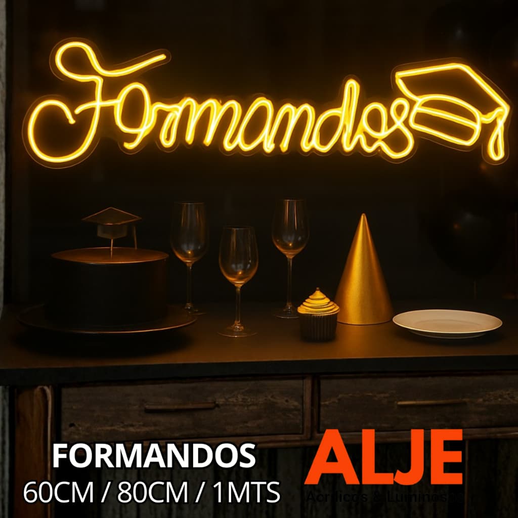 Palavra NeonLed FORMANDOS festas formaturaUniversitário FestaDecoração Escolar QuenteFrio 12v Bivolt