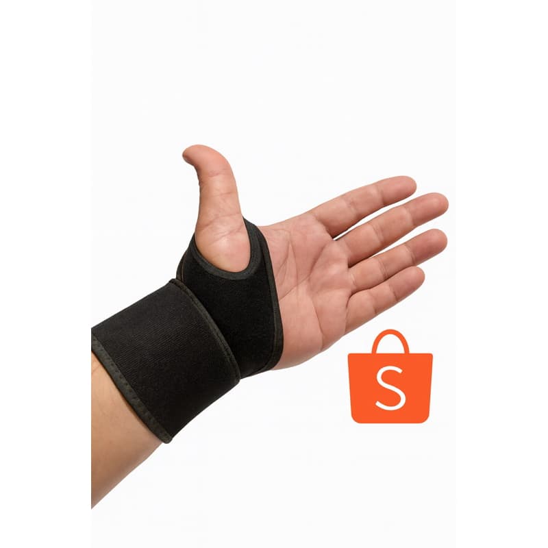 Munhequeira Com Suporte pra Polegar Profissional Fitness Crossfit Academia Treino lesão