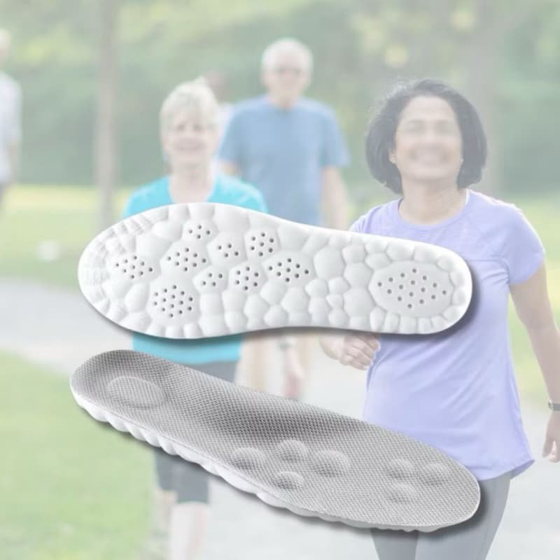 Palmilha Ortopédica 4D – Alívio para Fascite Plantar, Pés Cansados e Impacto