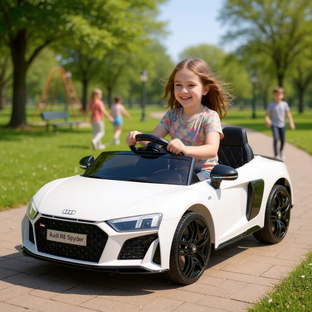 Mini Carro Eletrico Infantil Audi R8 Spyder Carrinho Controle Remoto Motorizado Crianças 2 a 5 anos