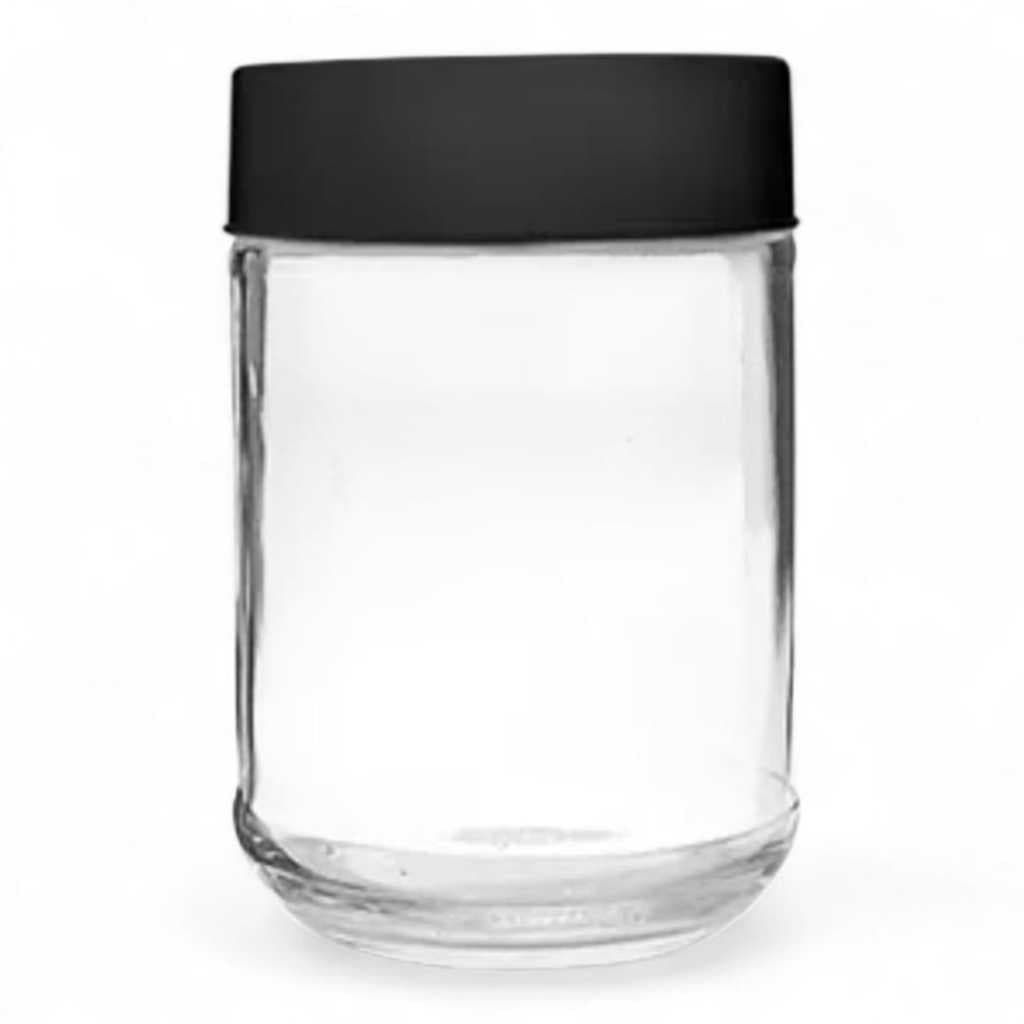 3 Potes de Vidro Boca Larga 600ml Berlim com Tampa de Plástico – Mantimentos, Doces, Grãos, Tempero
