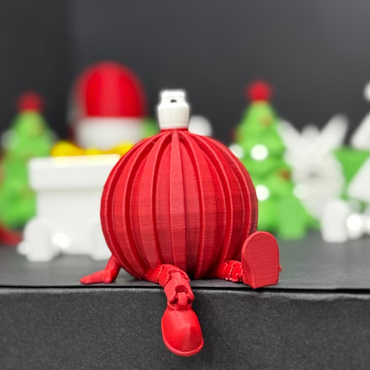 Decoração de Natal Bola com Pernas Articuladas
