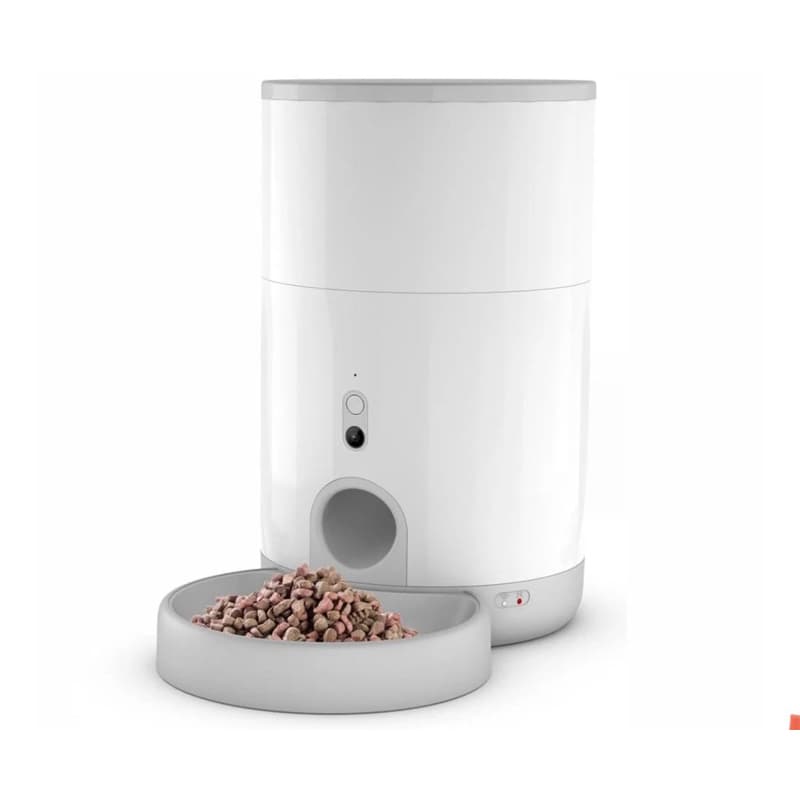 Comedouro Pet KaBuM! Smart 700, Branco - Controle via Aplicativo, Câmera 720p, Programação de porção
