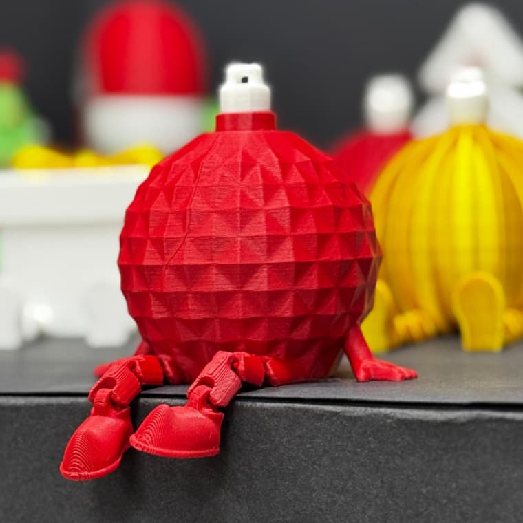 Decoração de Natal Bola com Pernas Articuladas