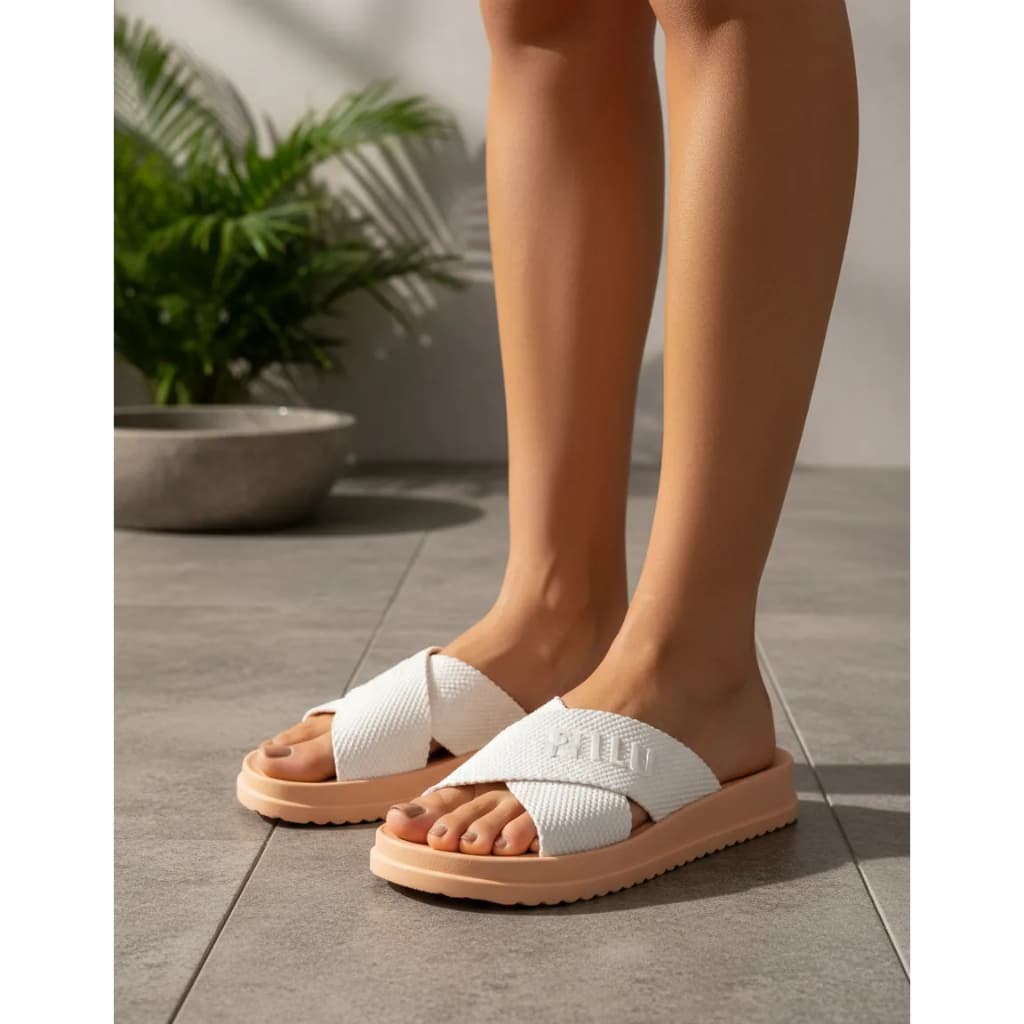 Chinelo Feminino Petite Jolie Slide Leve Papete Pj6812ii Cruzado