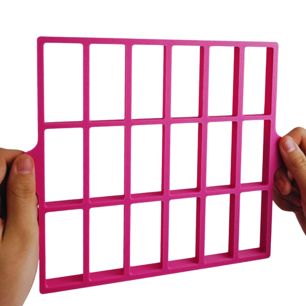 Marcador para Bolo Gelado - 6,6 x 3,3 cm -  18 Cavidades - Ideal Forma 20x20cm