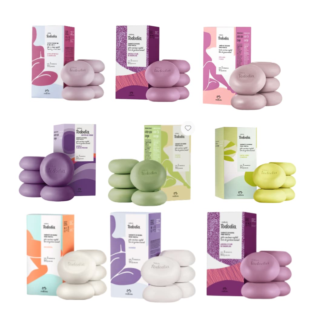 NATURA  Sabonete Tododia Caixa de Sabonetes - Escolha Entre Várias Opções de Fragrâncias