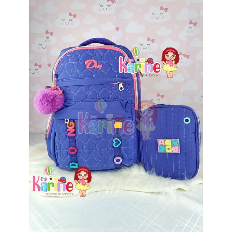 KIT MOCHILA DE COSTAS JUVENIL PARA MENINA/ MOCHILA + ESTOJO/ MOCHILA DE COSTAS/ MOCHILA INFANTIL/ MOCHILA JUVENIL 2026