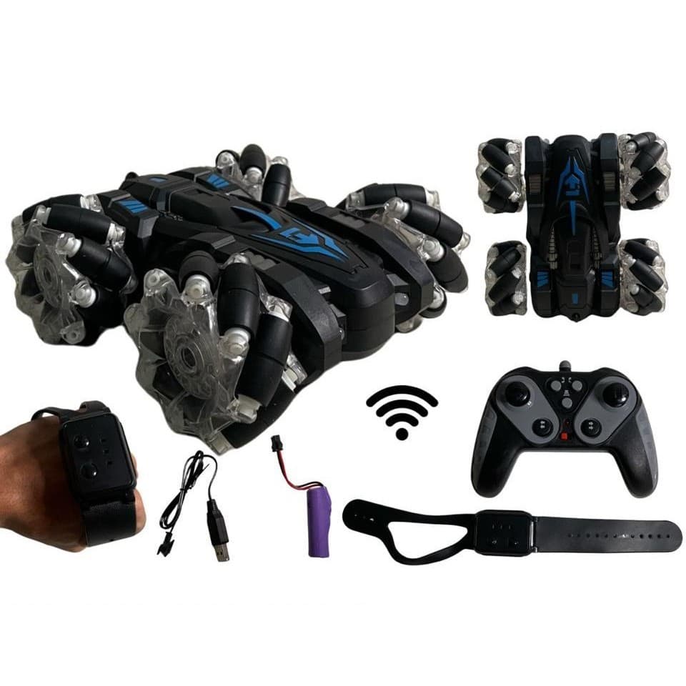 Carrinho Recarregável De Controle Remoto Pulseira Com Relogio Sensor De Mão Brinquedo Guedes