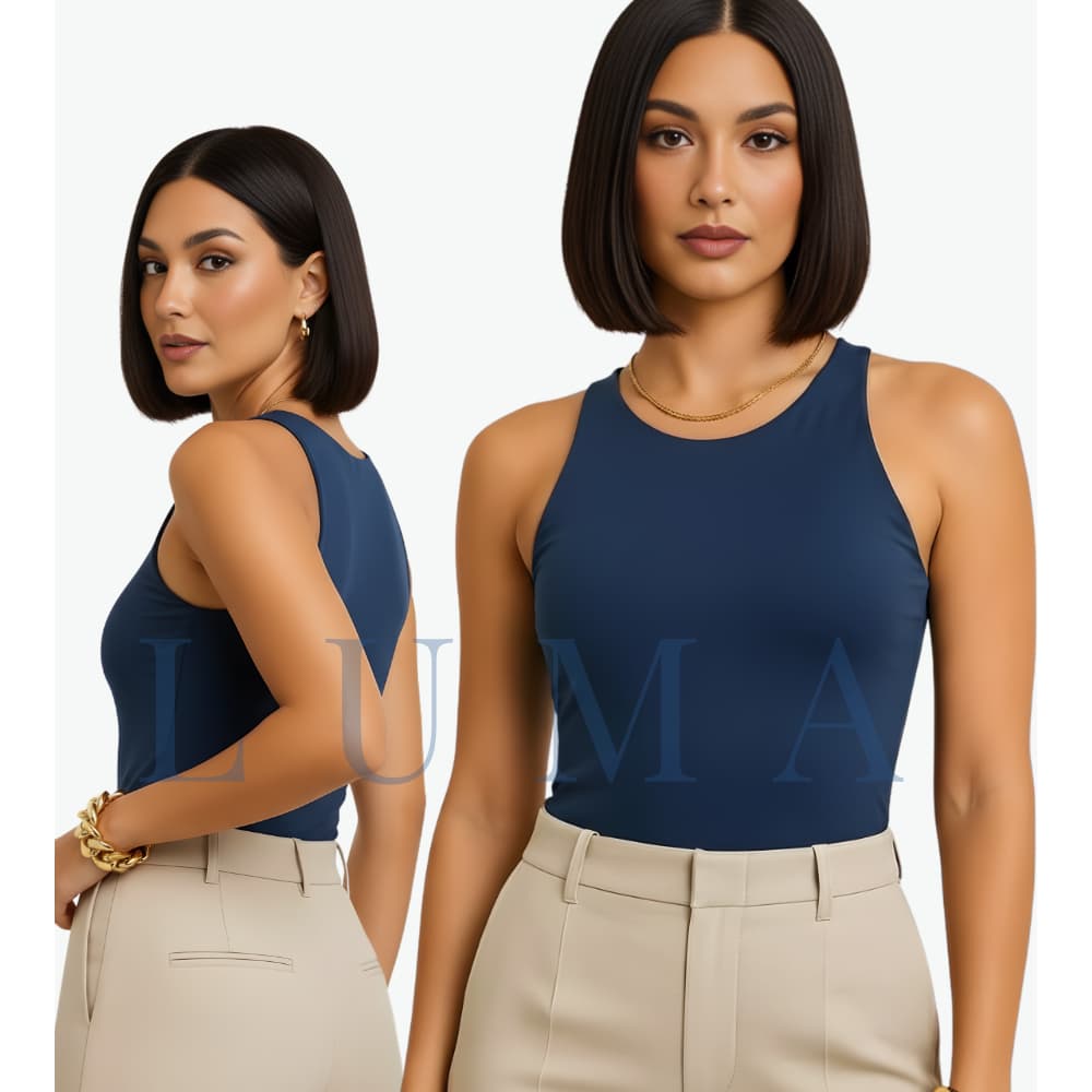 Kit 3 Regatas Casual Basica Suplex Duplo Forro Blusa Feminina Tendencia Outono Inverno