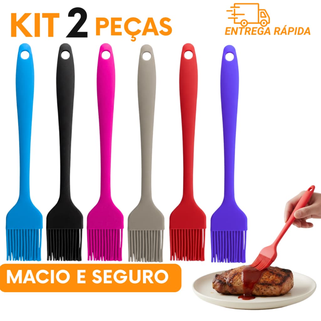 Pincel Culinário de Silicone Formas Molhos Não Danifica Para Casa Restaurantes