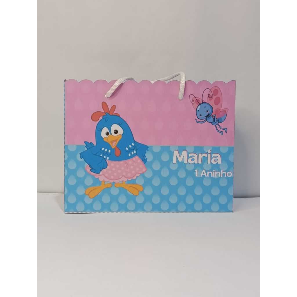 Sacolinha Personalizada para Lembrancinha - Sacolinha da Galinha Pintadinha - Sacolinha Lembrancinha Aniversário