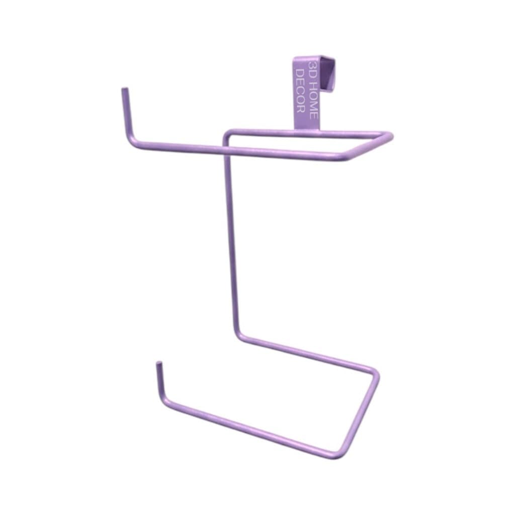 Suporte Duplo de Papel Higiênico de Sobrepor em Aço Inox Lilás Papeleira P/ Vaso Roxo