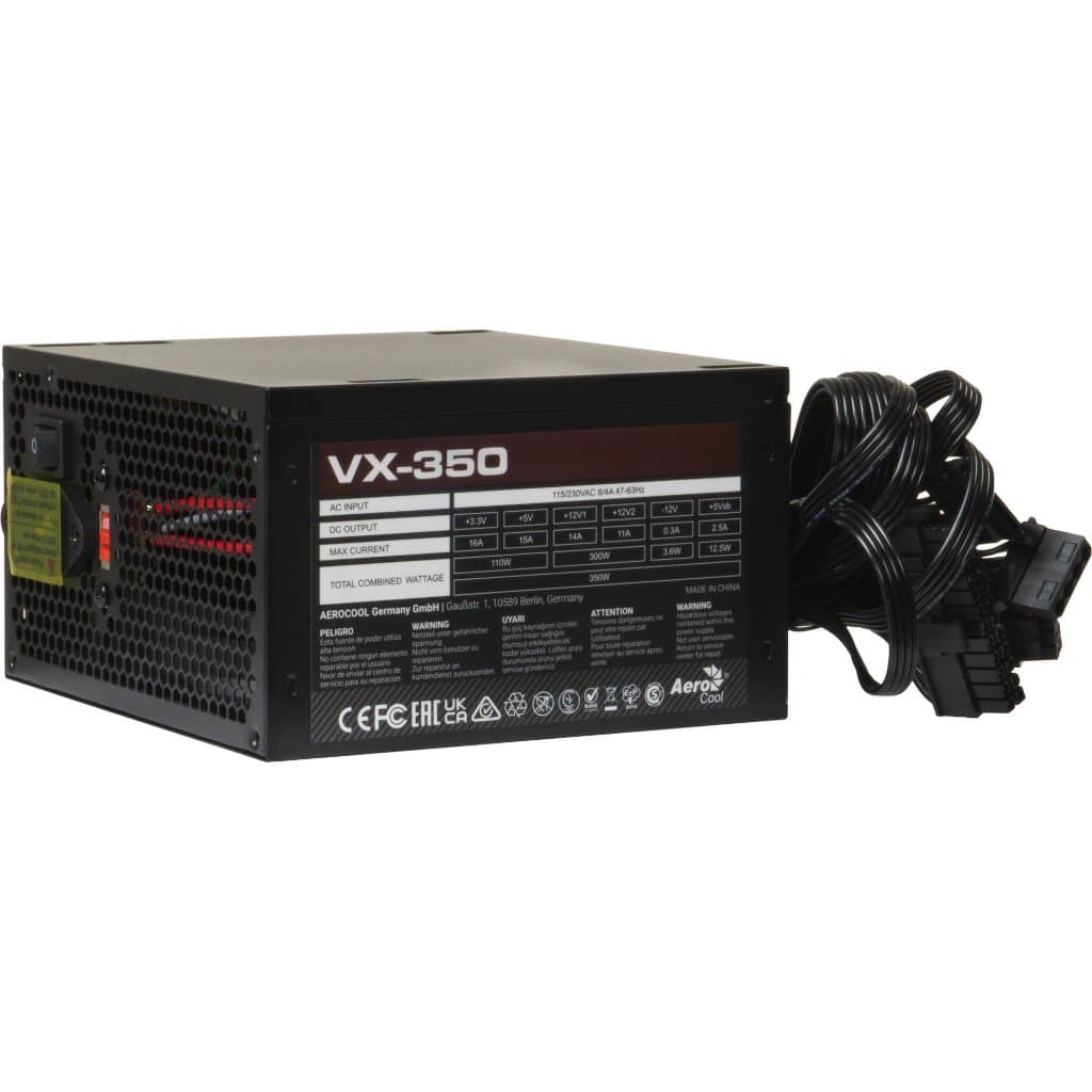Fonte ATX Aerocool 350W VX-350 Bivolt Gamer Fan 12cm