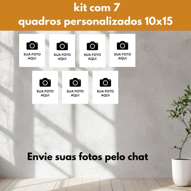 Placa Decorativa Personalizada com Foto | MDF | Presente | Kit 7 Quadros Personalizados Com Sua Foto | Alta Qualidade 4k