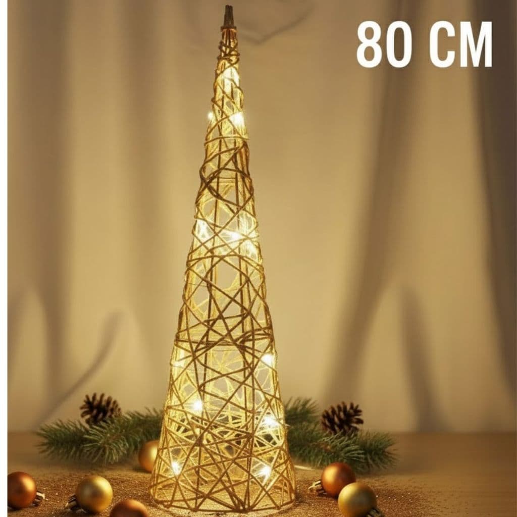 ARVORE CONE NATAL 80CM LED