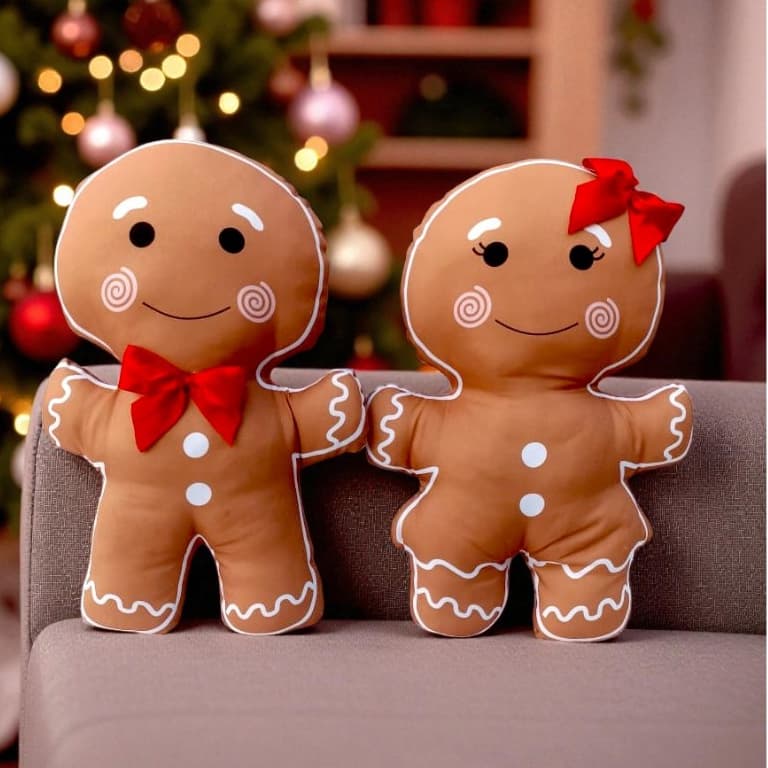 Almofada Boneco Biscoito Gengibre Decoraçao Enfeite Natal