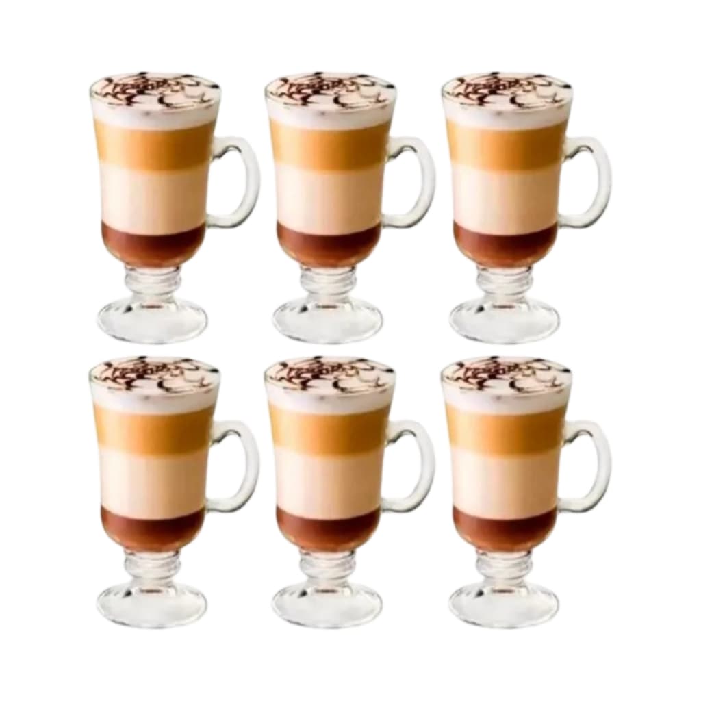 Conjunto Xícaras Taça Alta 120ml Café Chocolate 6Pç