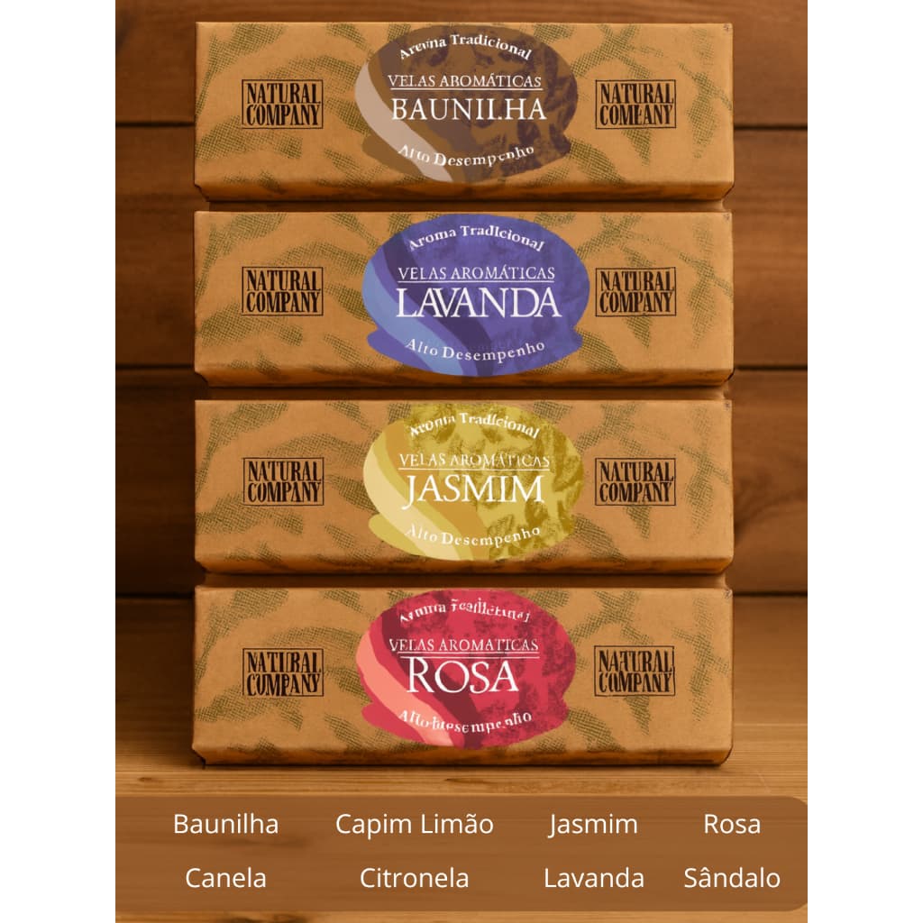 Velas Aromáticas 20 g. Embalagem com 3 Velas - Natural Company