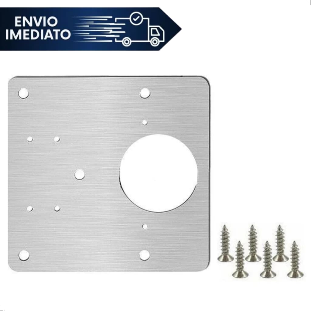 Kit Placas De Reparo Fixação Universal De Dobradiça Para Movéis Armário Porta Cozinha MDF