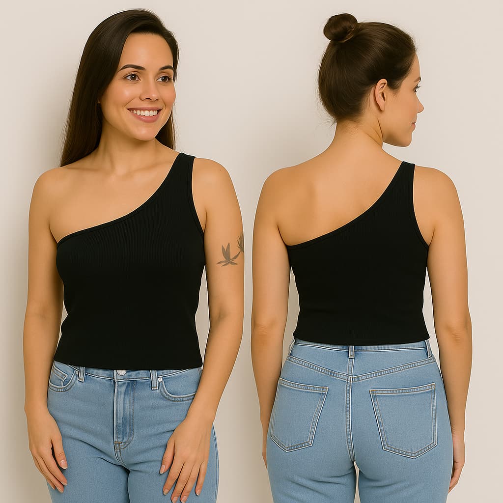 KIT 3 blusa Regata Mula Manca em ribana canelada