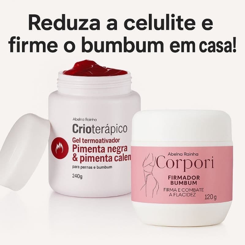 Kit Crio + Firmador Abelha Rainha – Redutor de Medidas, Celulite e Flacidez | Corpo e Bumbum 220g