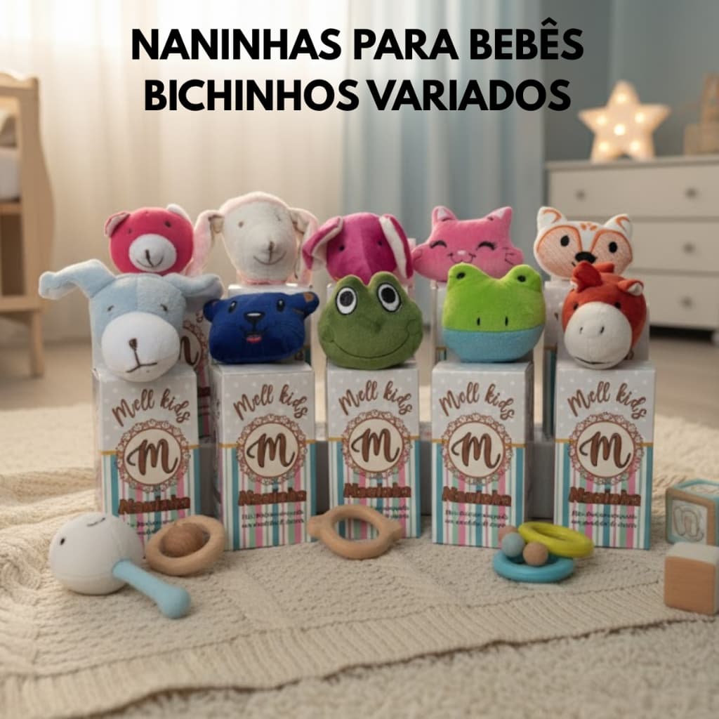 Naninha Bichinho Com Prendedor De Chupeta Para Bebe