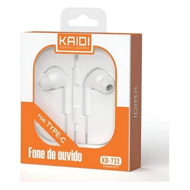 Fone de ouvido kaidi tipo C