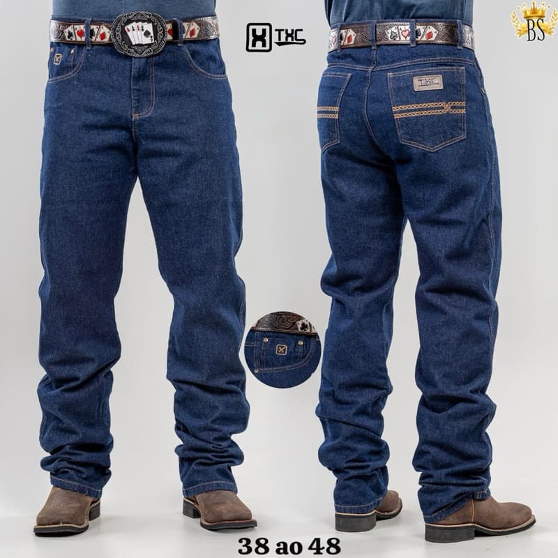 Calça Jeans Masculina Moda Country Rodeio Pecuária Cowboy Bruto Txc