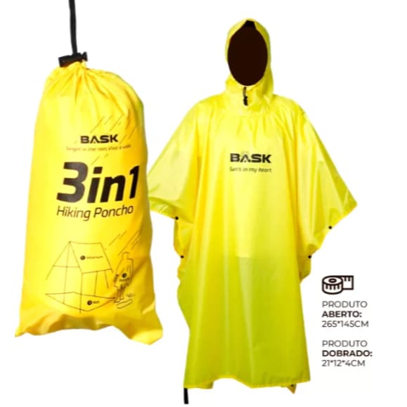 Capa De Chuva Tenda Tapete Impermeável Multiuso 3 Em 1