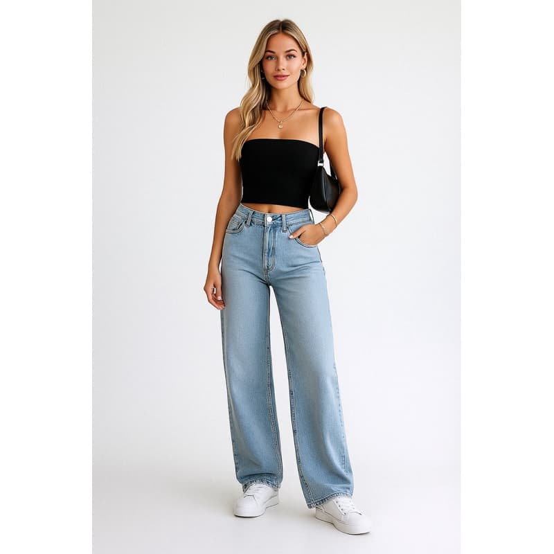 Cropped Top Faixa Tomara Que Caia Moda Blogueira