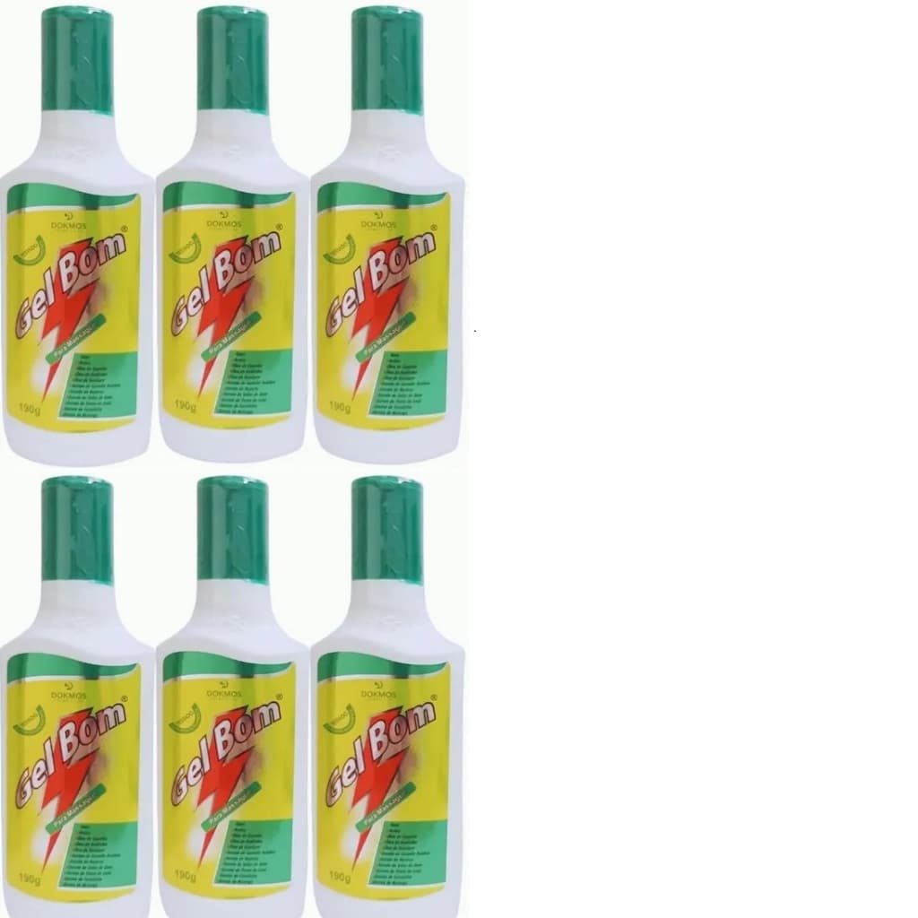 6 FRASCOS -GEL BOM Massageador Nocauteador Muscular Dores Relaxante  ORIGINAL - Dokmos