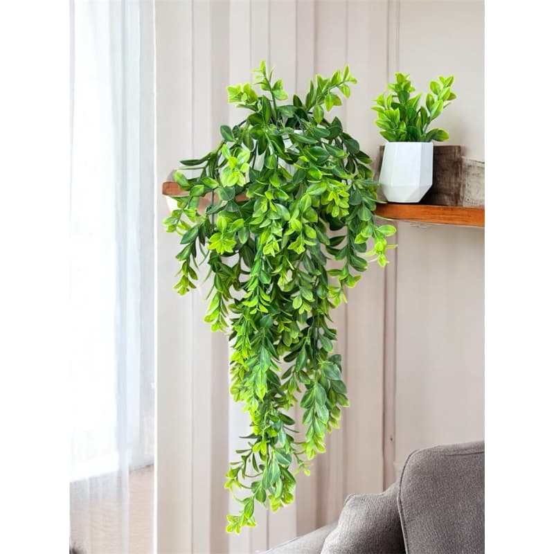 Dois arranjos decorativos folhagem, planta artificial